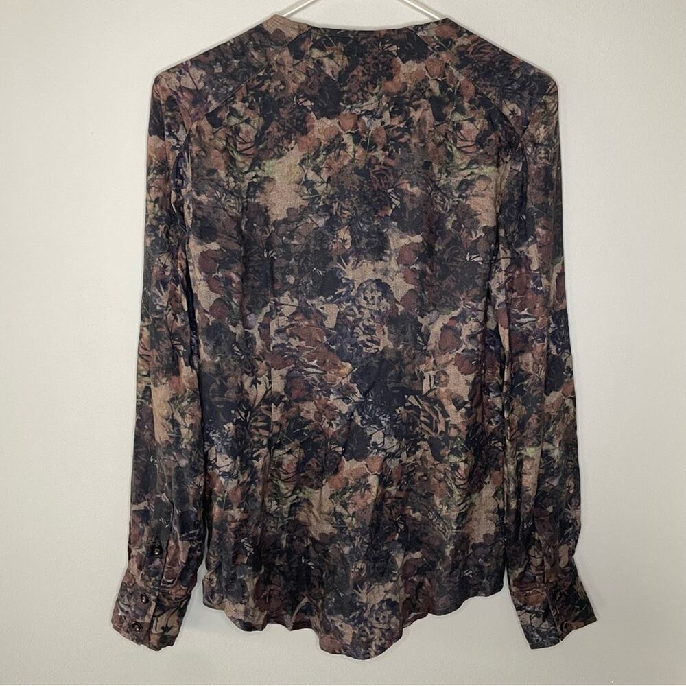 Peruvian Connection Collarless Button Down Shirt … - image 5